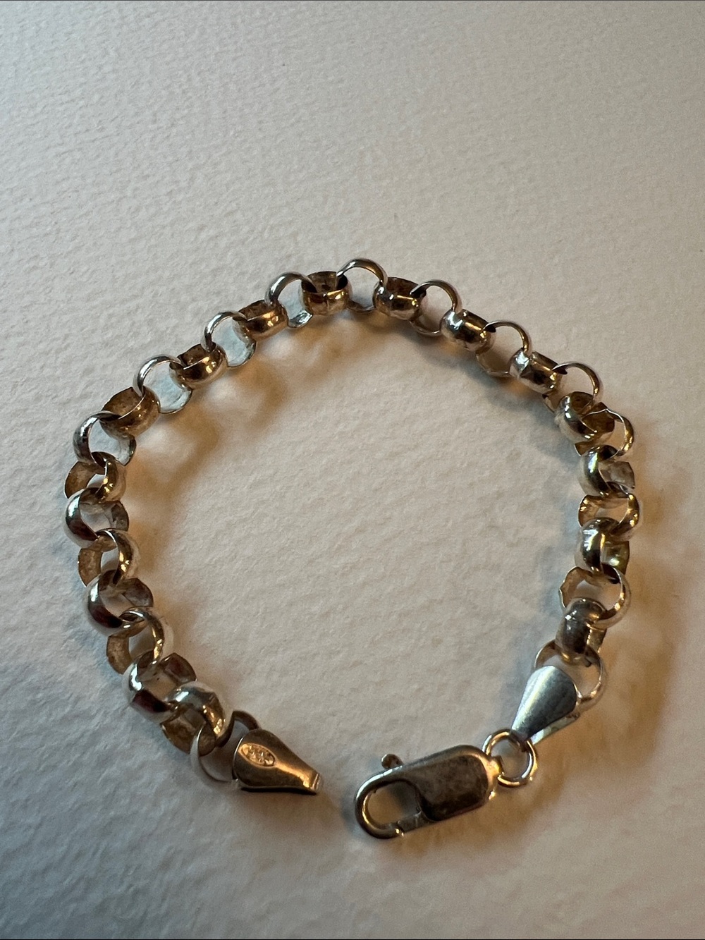Sterling Silver Chunky Rolo Link Bracelet